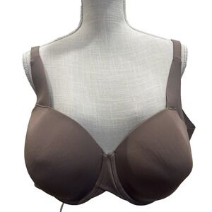Lane Bryant Cacique Back Smoothing Lightly Lined Balconette Bra Size 46D Brown